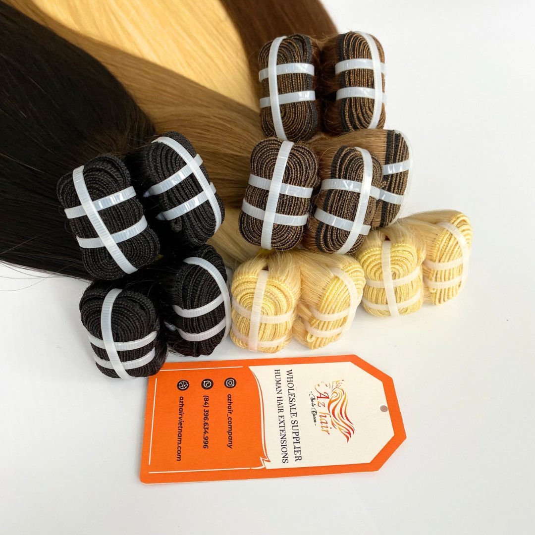 Wholesale 100% Virgin Natural Raw Vietnamese Weft Hair Extensions Human Hair Double Weft