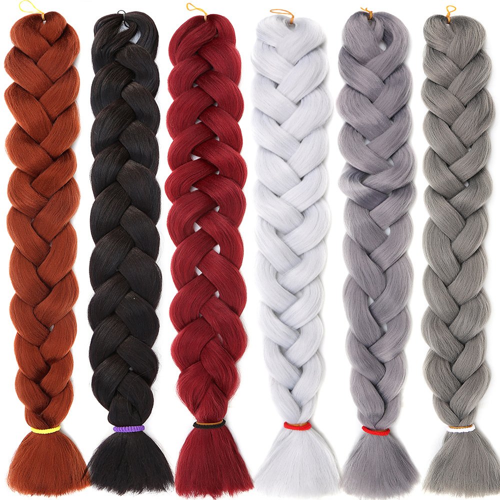 Wholesale High Quality Yaki Jumbo Ombre Long Braiding 165g Cheap Braids Hair Products 82 Inch Synthetic Braiding Hair Extensions