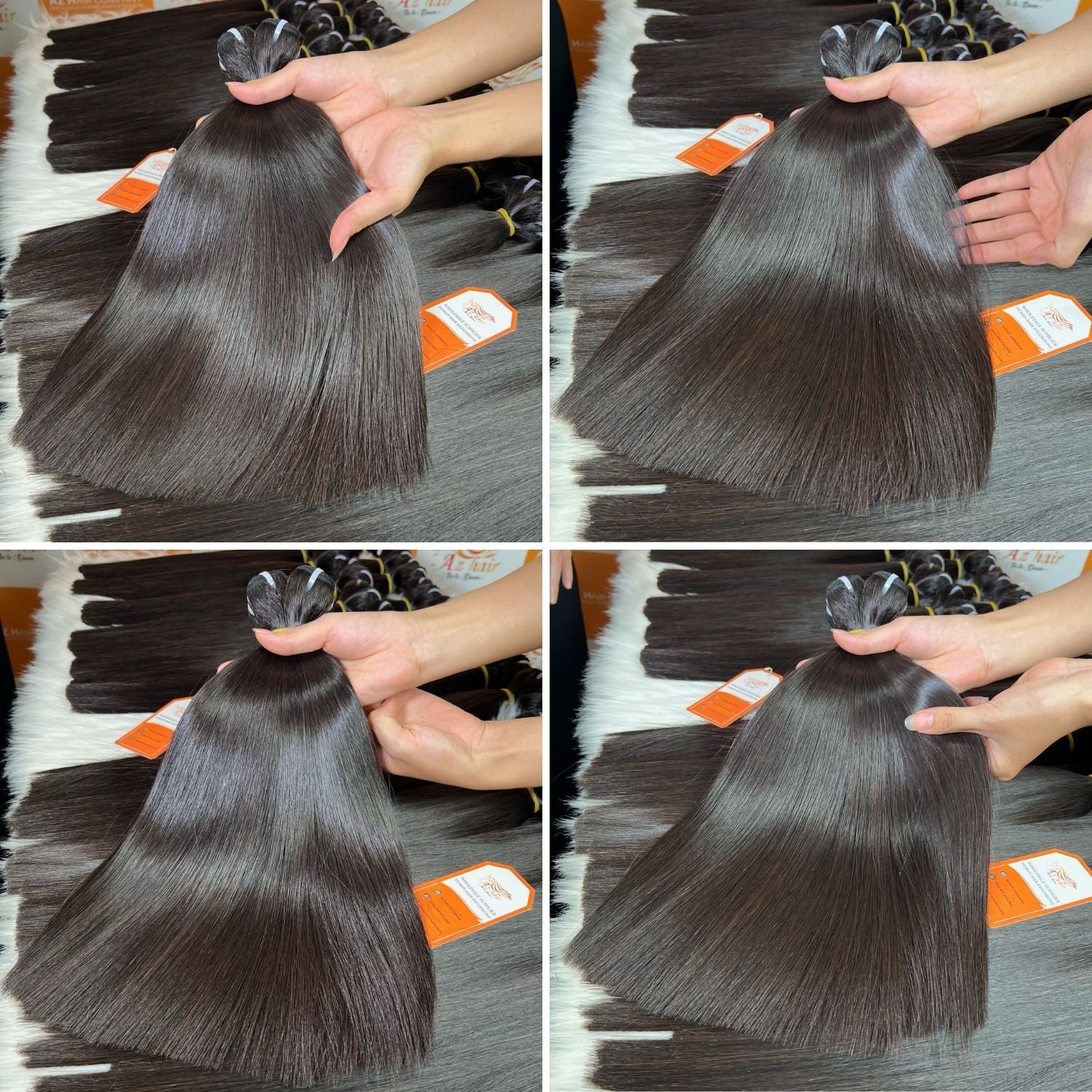 Raw Vietnamese Hair Double Machine Weft Hair Extensions Variety Color, Length With Cheap Price