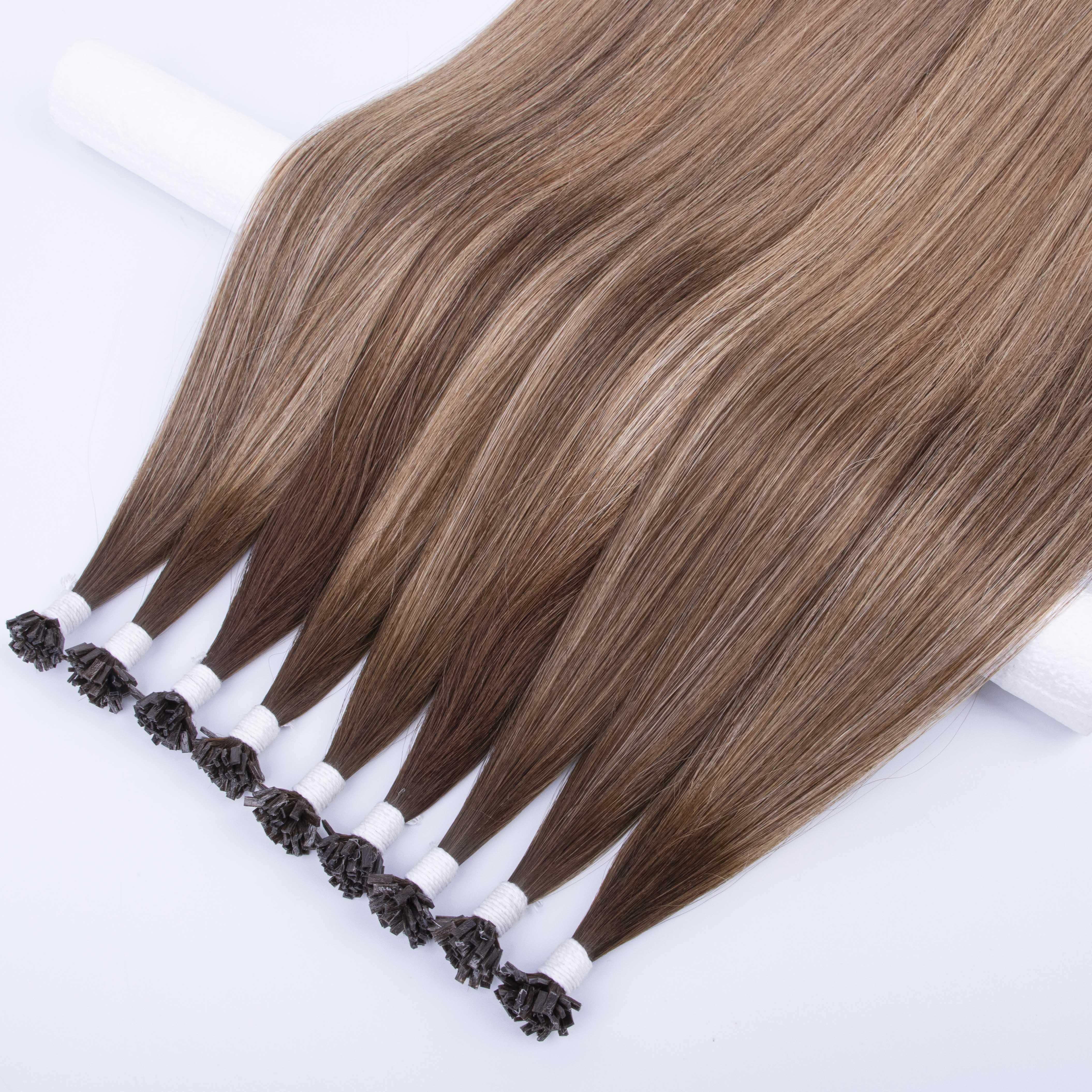 Honor Hair Factory Wholesale Double Drawn K Tips Russian Full Cuticle Aligned Raw Hair 100 Keratin Flat Tip Human Hair Extension