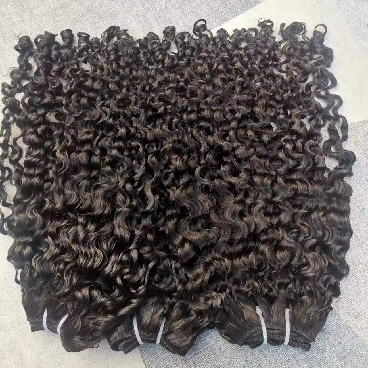 New Texture 10pc 160g~220g Natural Human Hair Extensions Raw Burmese Kinky Curly Hair Clip ins