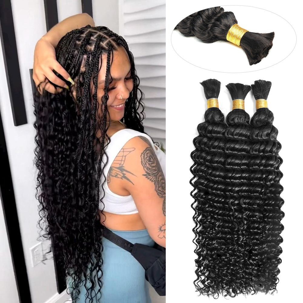 Natural light brown color cuticle intact 12A Braiding european raw unprocessed bulk virgin remy human hair