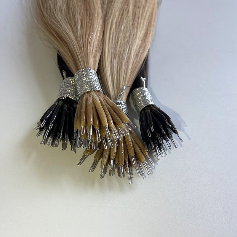 Wholesale Silky Straight Double Drawn Cuticle Hair Drop Shipping Vendors Nano Ring Pre-bonded Slavic Hair Extension