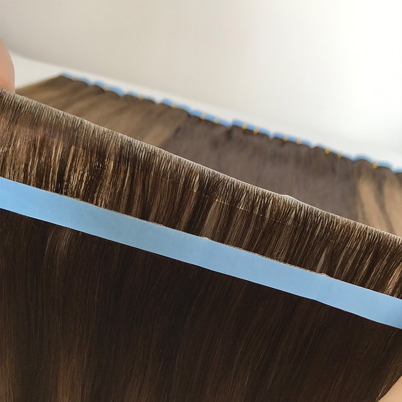 100% Human Hair Invisible Tape In Hair Extensions Long Weft Tape Double Drawn Hair Extensions
