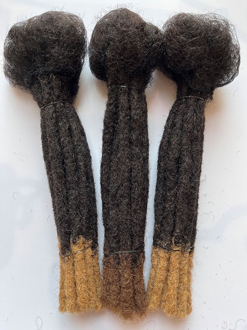 Wholesale Price Real Human Hair 6-30inch T1b/24 Colorful Dreadlocks 10Strands One Package Dreadlocks Extensions