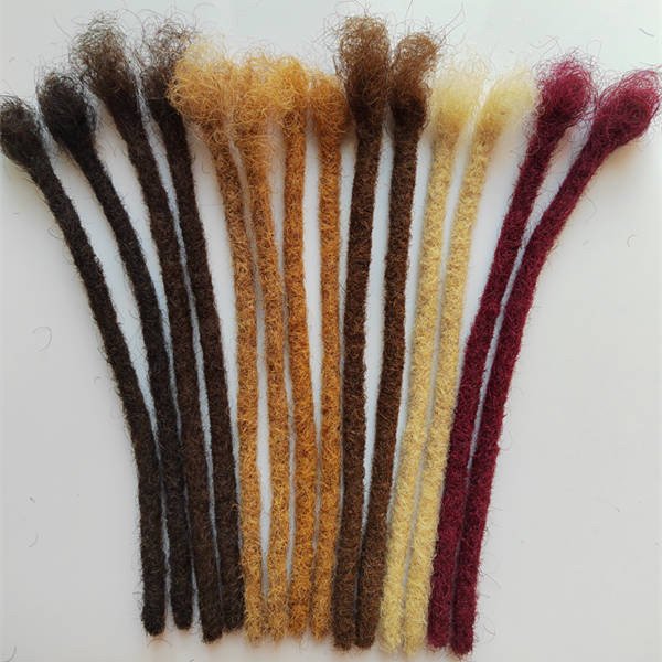 Wholesale Price Real Human Hair 6-30inch T1b/24 Colorful Dreadlocks 10Strands One Package Dreadlocks Extensions