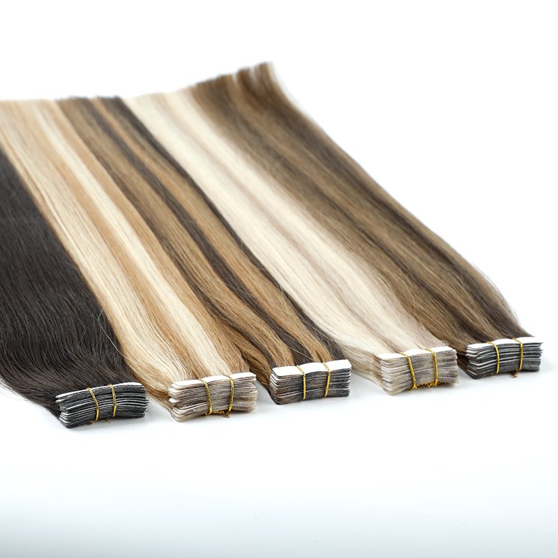 Double Drawn Skin Weft Tape in Human Hair Extensions African American Human Tape in hair From Vietnam