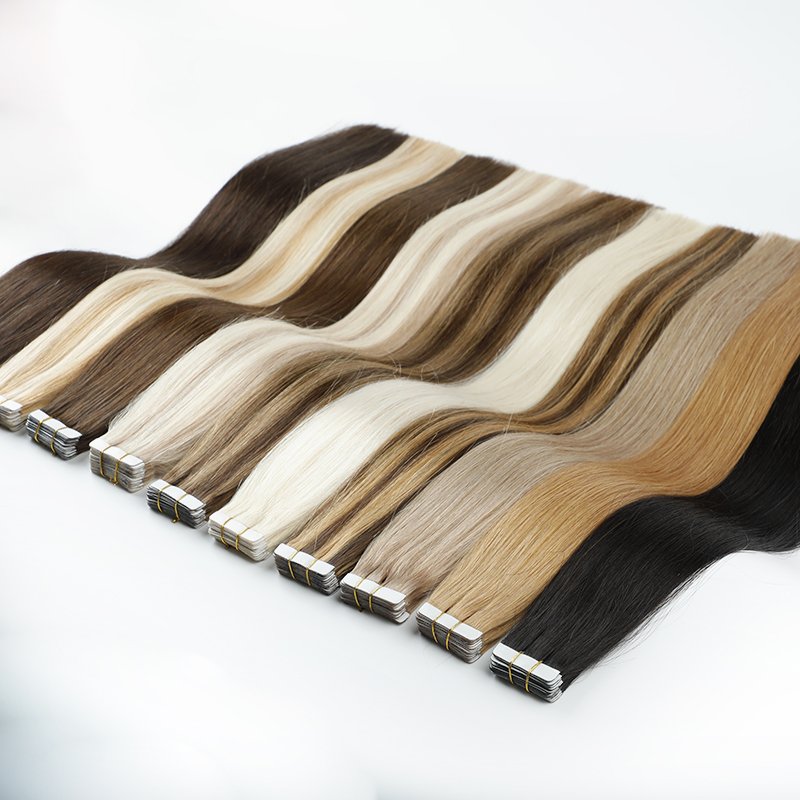 Double Drawn Skin Weft Tape in Human Hair Extensions African American Human Tape in hair From Vietnam