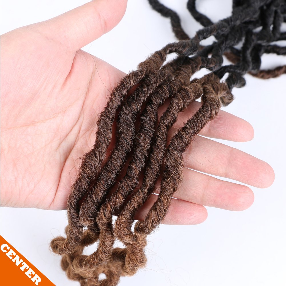 Wholesale ombre dreadlock twist hair Gypsy Locs Extension Jumbo Braiding Wavy Curly Crochet Braid Hair Goddess Faux Locs