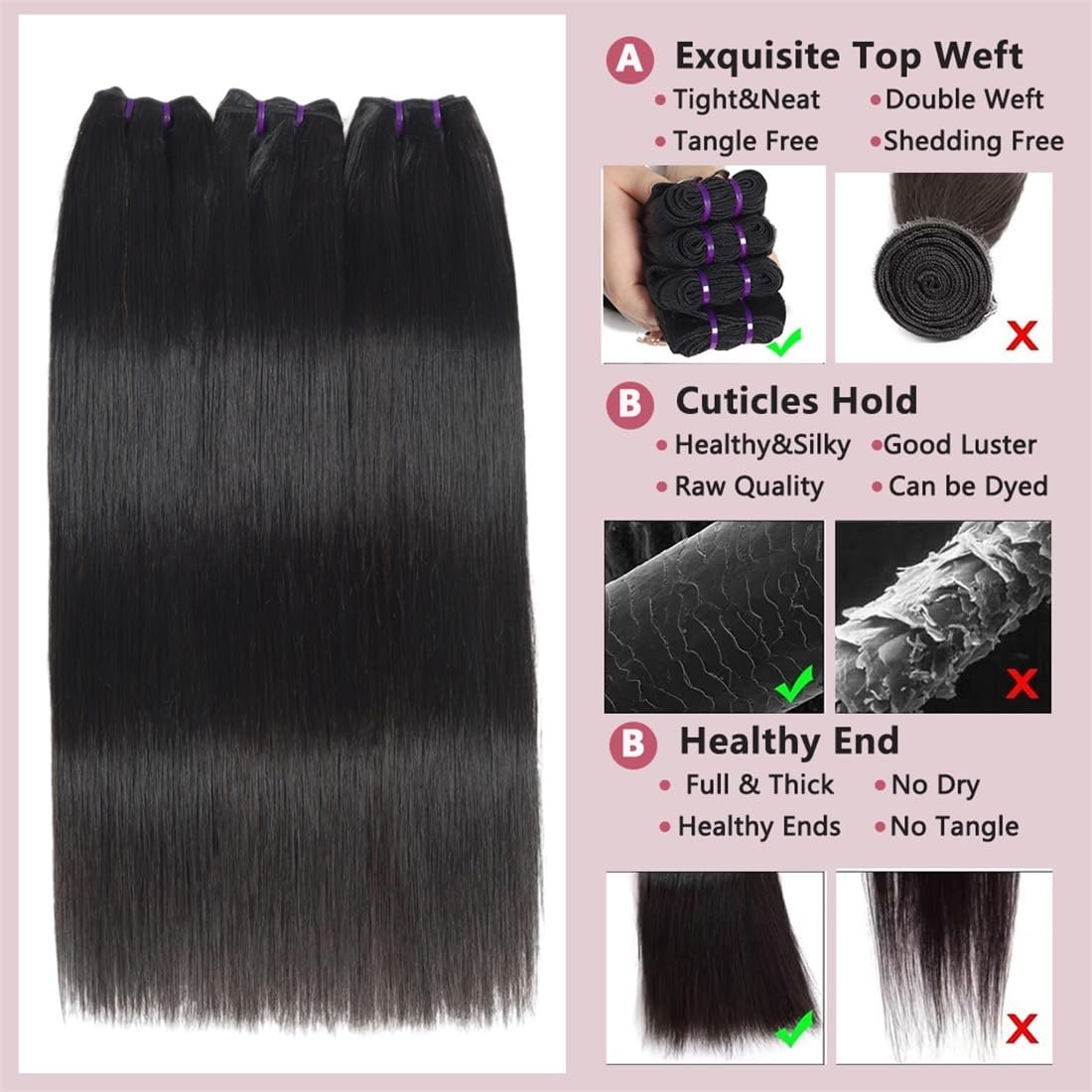 Wholesale 18inch 24PCS straight body wave 100% human Hair Bundles Brazilian Human Virgin human hair extension