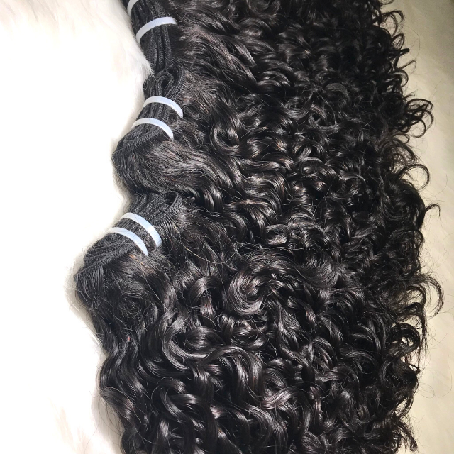 Wholesale Black Color Burmese Curly Human Hair Extensions 100% Unprocessed from Vietnam Best Supplier