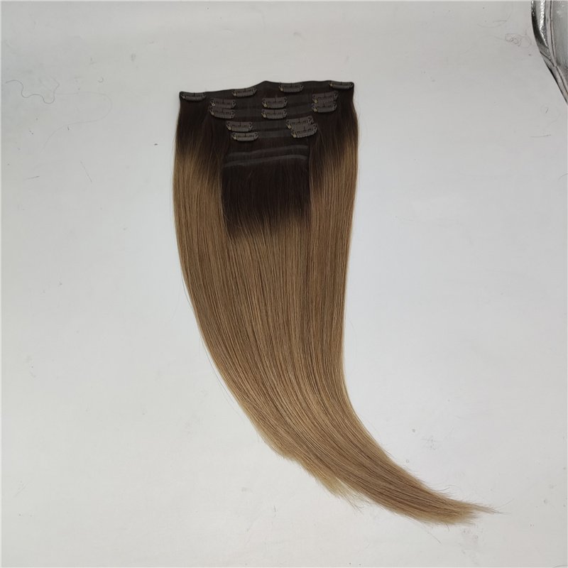 New arrival pu clips in human hair extensions hanger