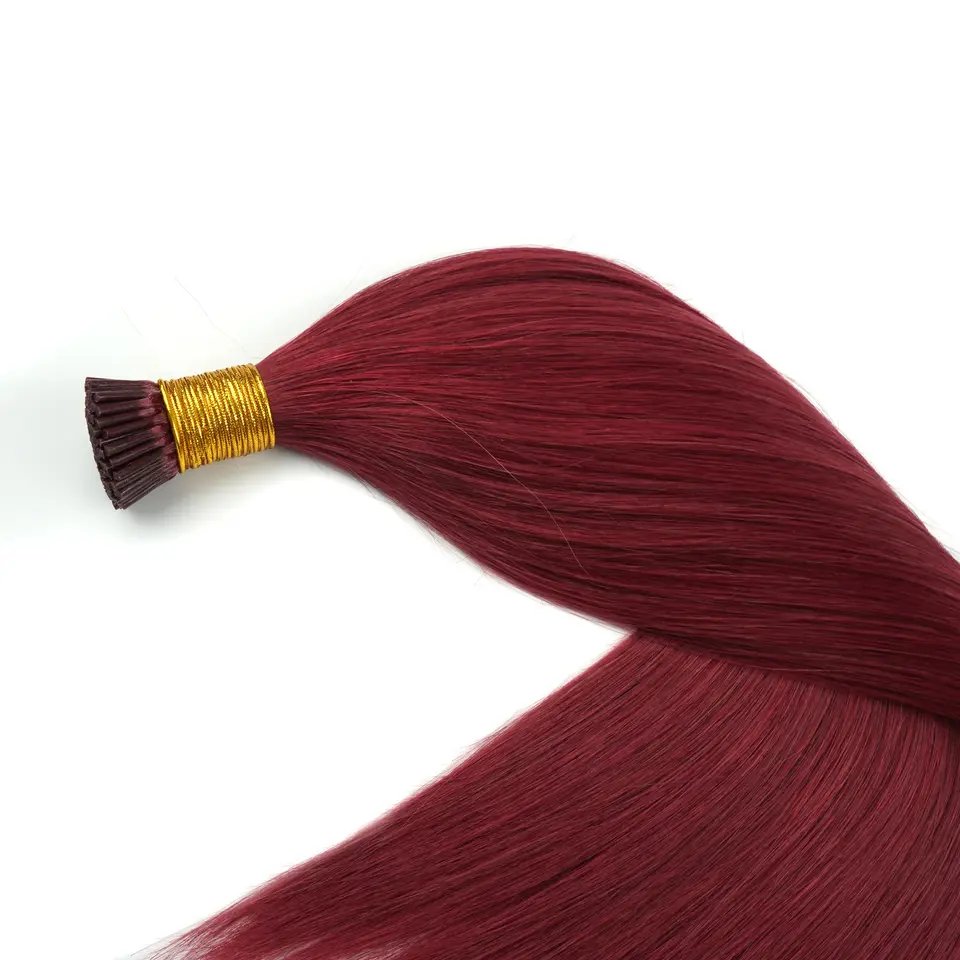22 Inch 0.8G Cheap Double Drawn Peruvian Human Extension 100% Virgin Cuticle Aligned I Tip Hair Extensions Human Hair