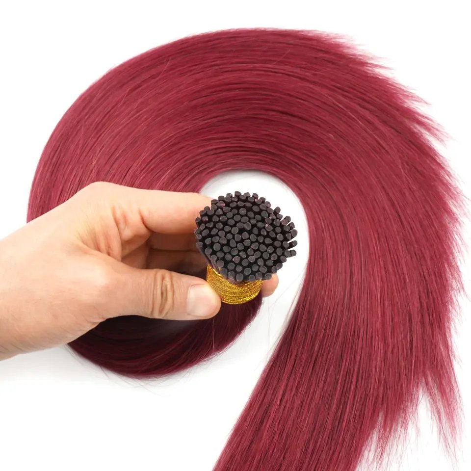 22 Inch 0.8G Cheap Double Drawn Peruvian Human Extension 100% Virgin Cuticle Aligned I Tip Hair Extensions Human Hair