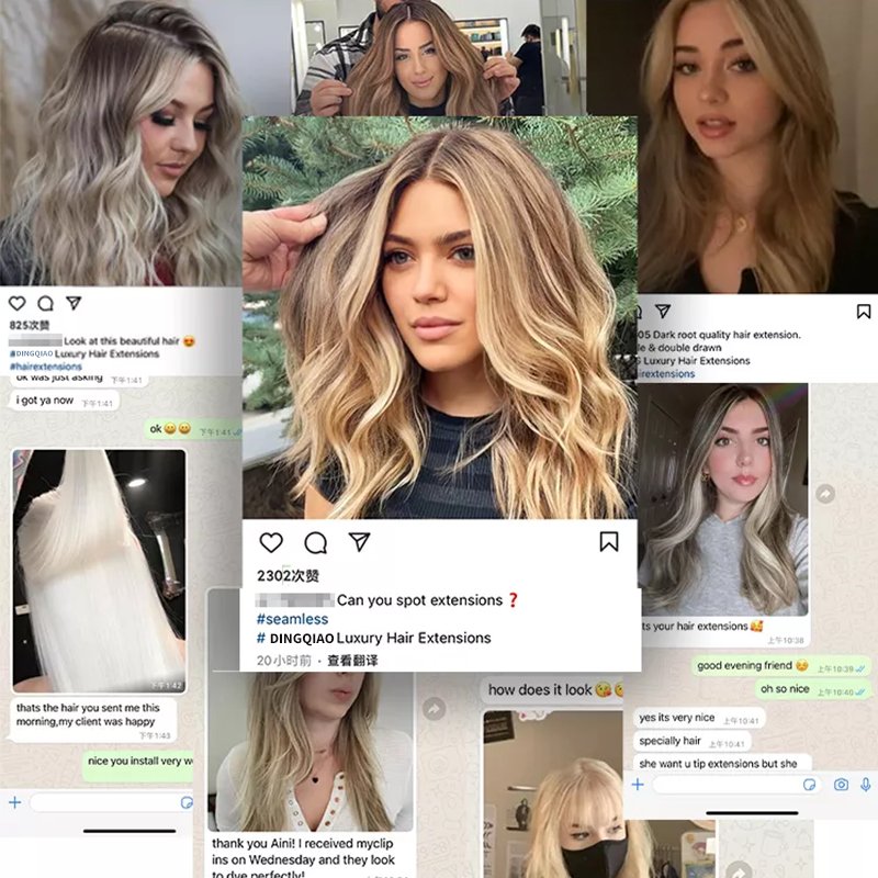European Virgin Double Drawn Weft Hair Extensions Thick And Healthy Russian Remy Hair Genius Weft Hair Popular Hot Selling