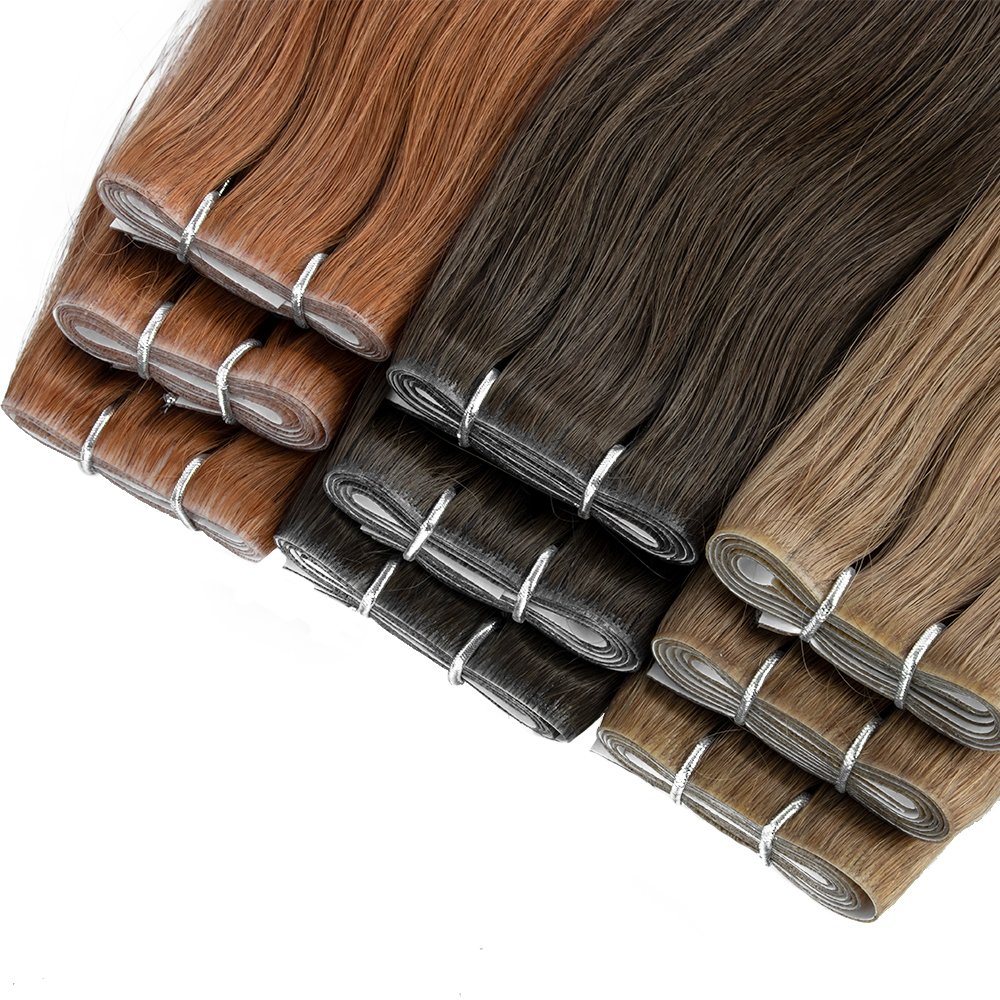 Invisible Tape In Human Hair Extension Double Drawn Russian Hair Invisible Seamless Tape In Extensions
