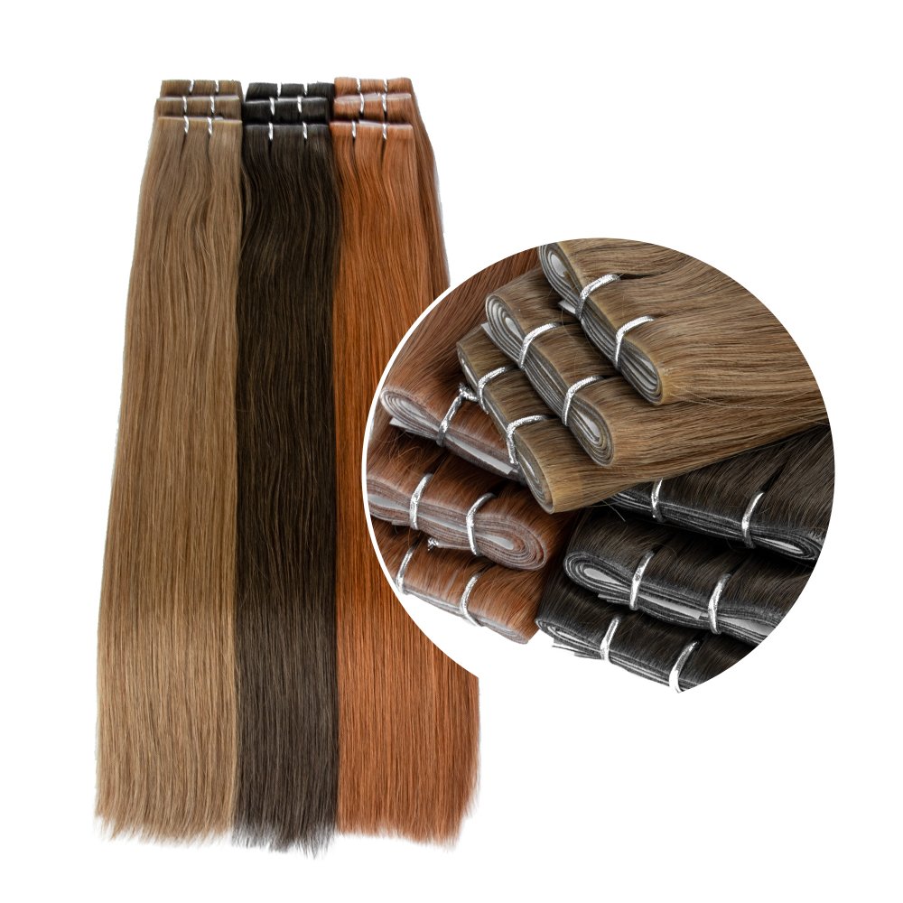 Invisible Tape In Human Hair Extension Double Drawn Russian Hair Invisible Seamless Tape In Extensions