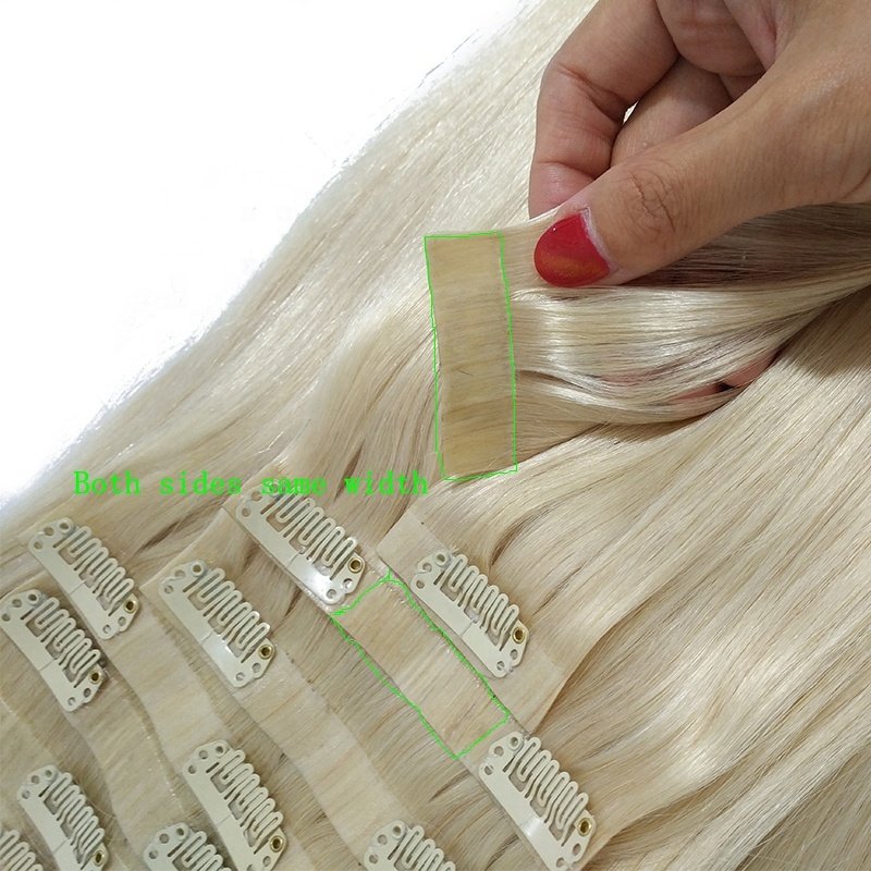 Factory hot sale raw hair seamless clip ins in factory Price clips in human hair extensions