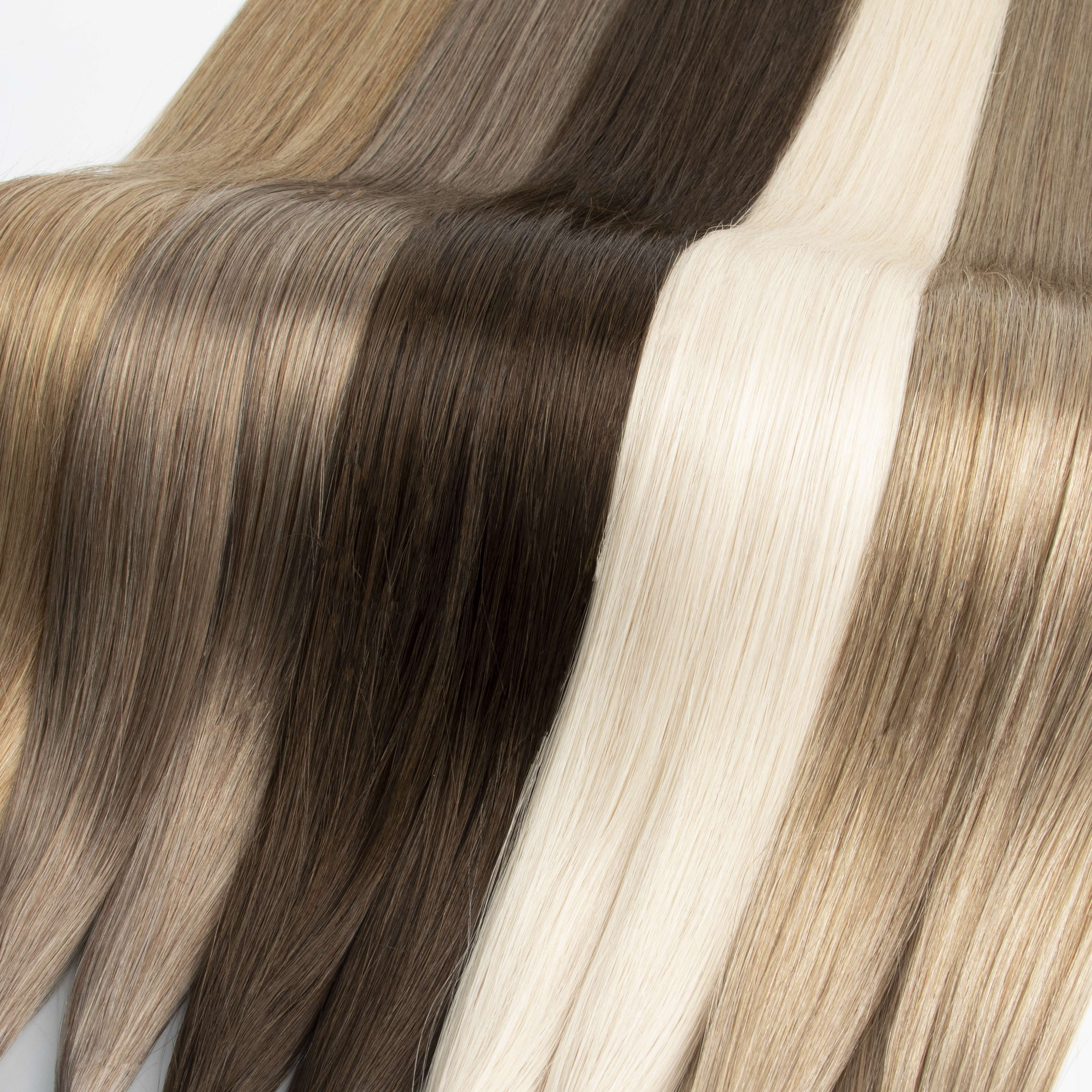 Unprocessed Super Double Drawn 100% Russian Human Hair Extensions Invisible Genius Weft Full Cuticle Aligned Genius Hair Weft
