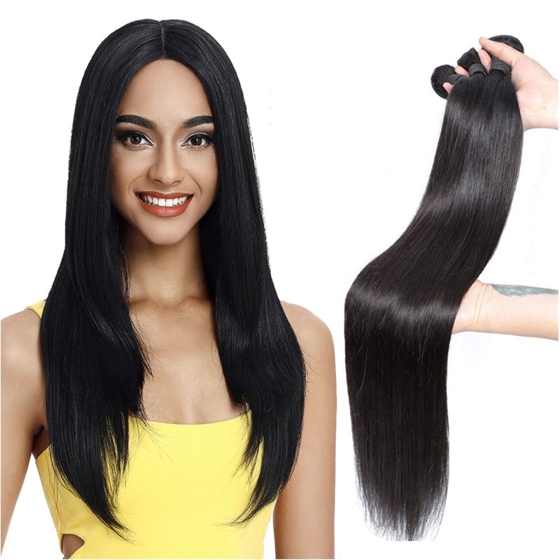 Most Popular Double Weft Human Hair Extensions Virgin Cuticle Aligned Hair Bundles Straight High Quality Hair Weave Wholesale