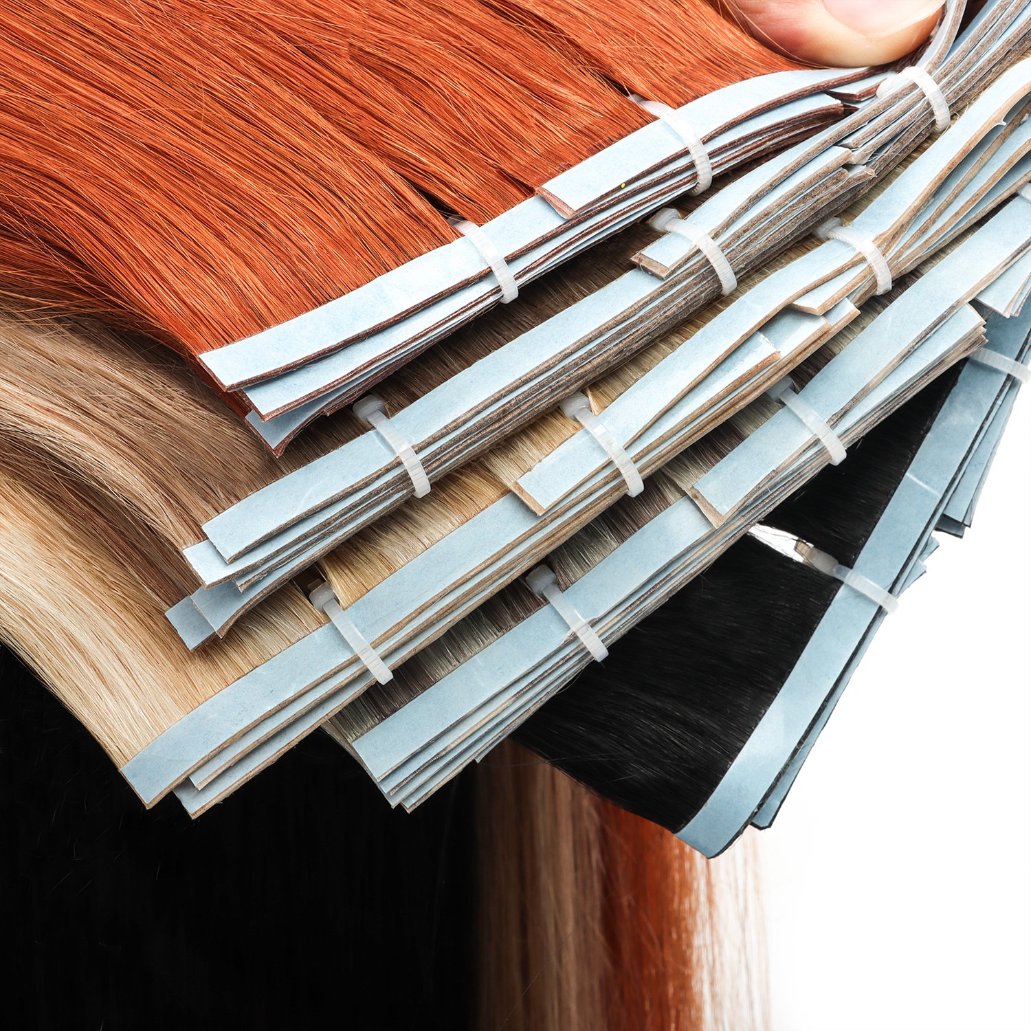 Unprocessed Double Drawn 7 Pieces Double Side Tape ins Human Hair Extensions Remi Invisible Russian Hair Tape Hair Extensions