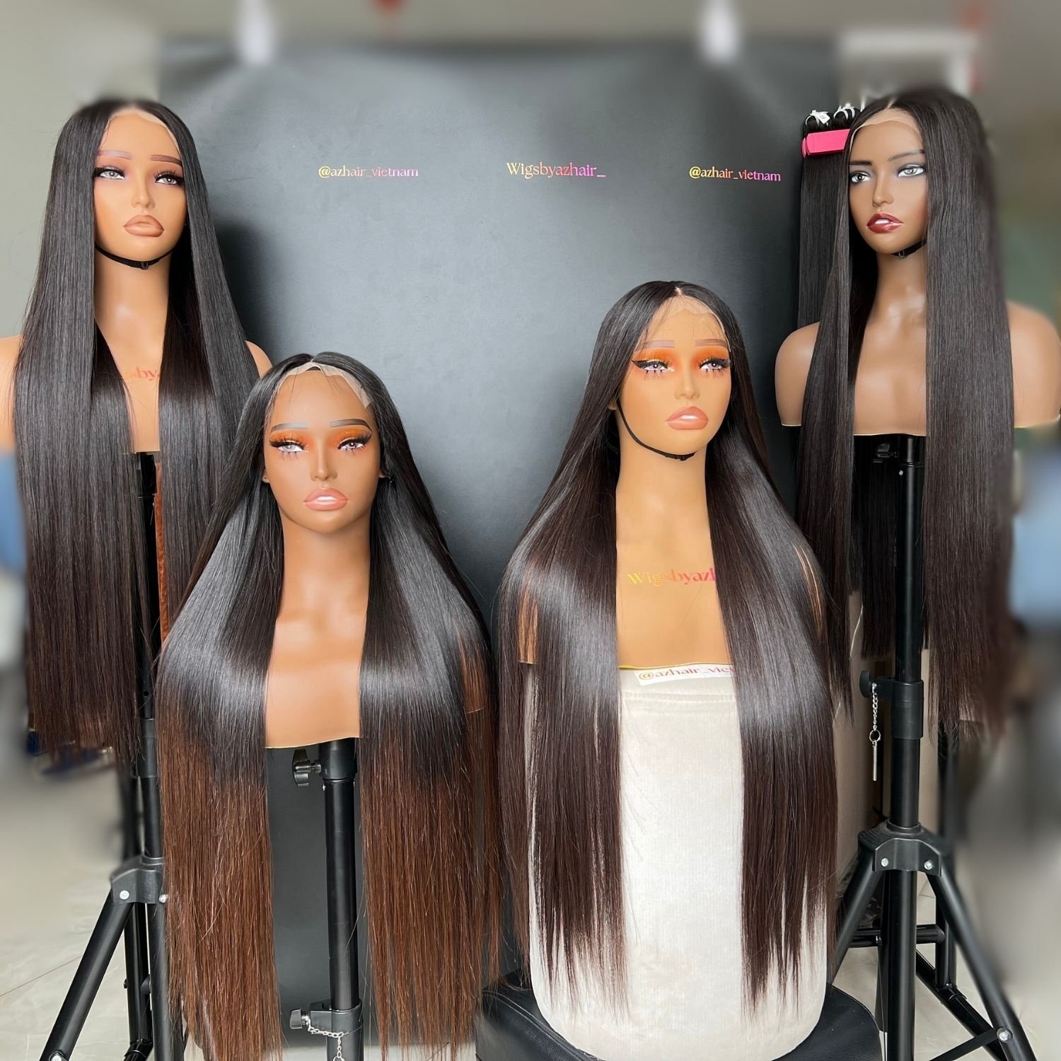 Long Hair Black Color Human Hair Machine Wig Double Drawn Raw Vietnamese Human Hair Extensions Cheap Price