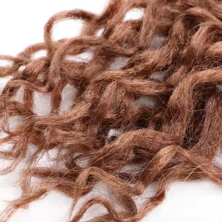 New Goddess 18 inches Gypsy Locs Crochet Braids With Curly Ends Synthetic Ombre Braids Hair Extensions Afro Wavy Dreadlocks
