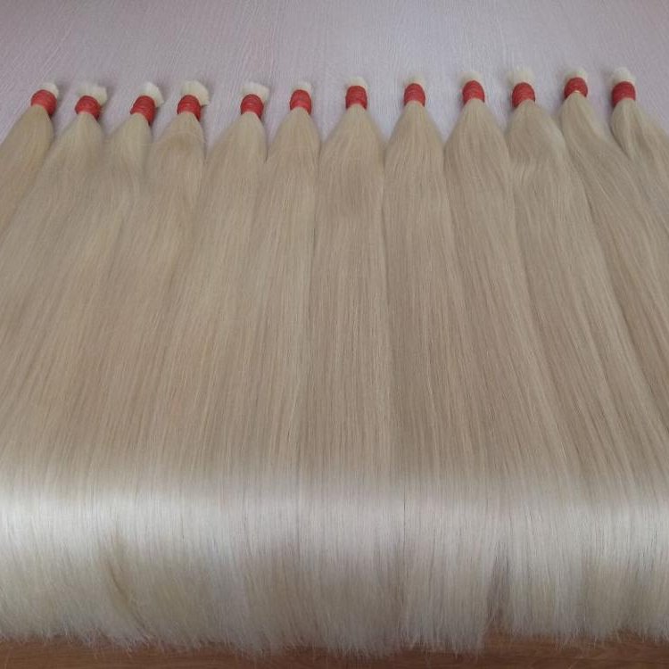 New Arrival Platinum Blonde Remy Vietnamese Virgin Hair Extension Super Double Drawn Straight Style Grade a Bulk Hair