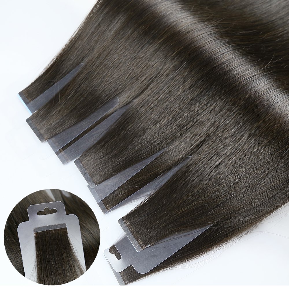 Wholesale Tape in Human Hair Extensions Double Sides Virgin Cuticle Invisible Tape Ins Extensions Raw Hair