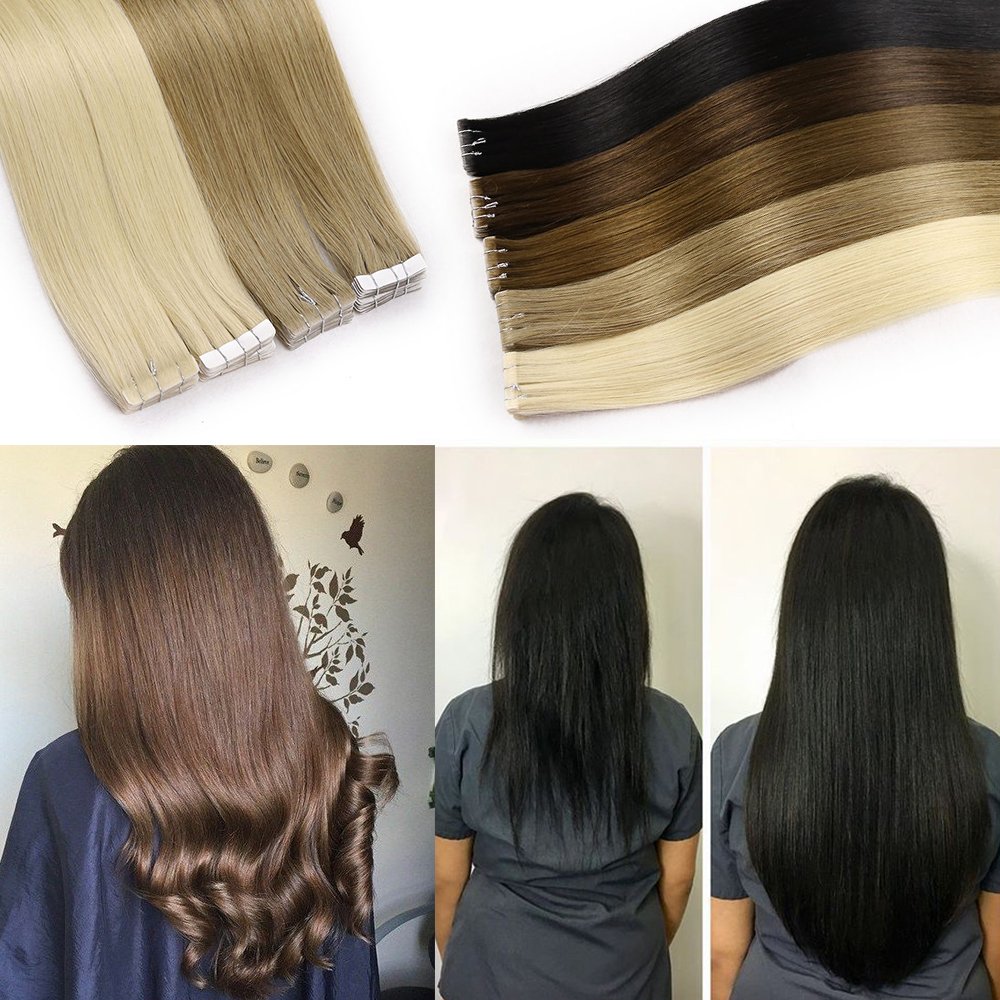 Wholesale Tape in Human Hair Extensions Double Sides Virgin Cuticle Invisible Tape Ins Extensions Raw Hair