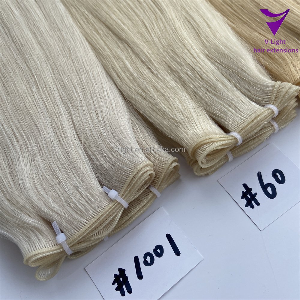 2024 Hot Selling Russian Double Drawn Balayage Color Curly Natural Wave Invisible Genius Weft Human Hair Extension