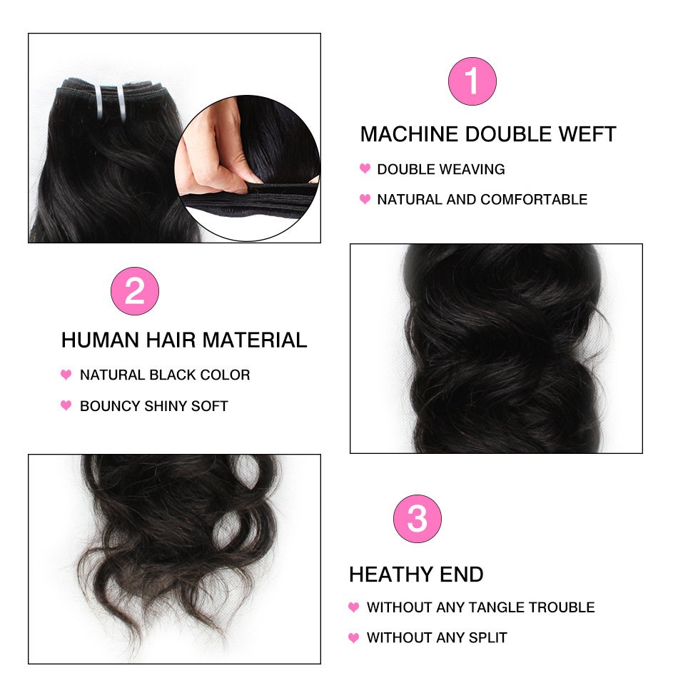 100% Raw Brazilian Hair Bundle Remy Natural Hair Raw Vendor SEW-IN BULK WEFTS Unprocessed Virgin Human Hair Extension