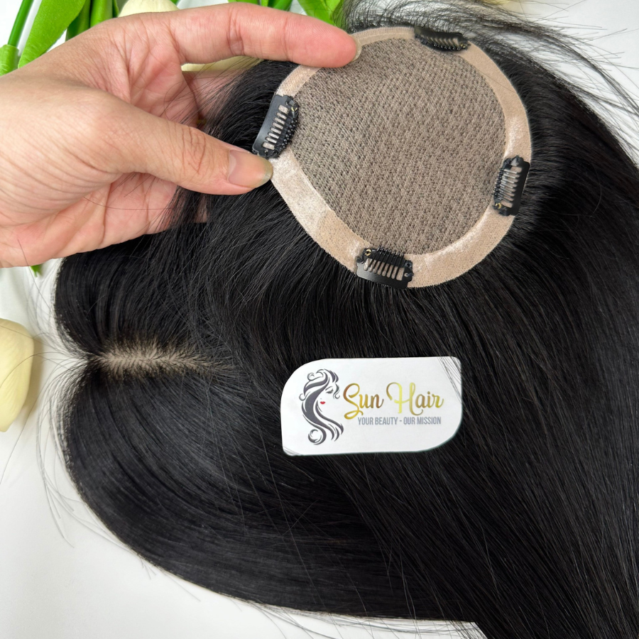 Wholesale High Quality Raw Unprocessed Full Cuticle Aligned 4x4 Topper Hair 100% Vietnamese Human Hair Extensions By Sun Hair