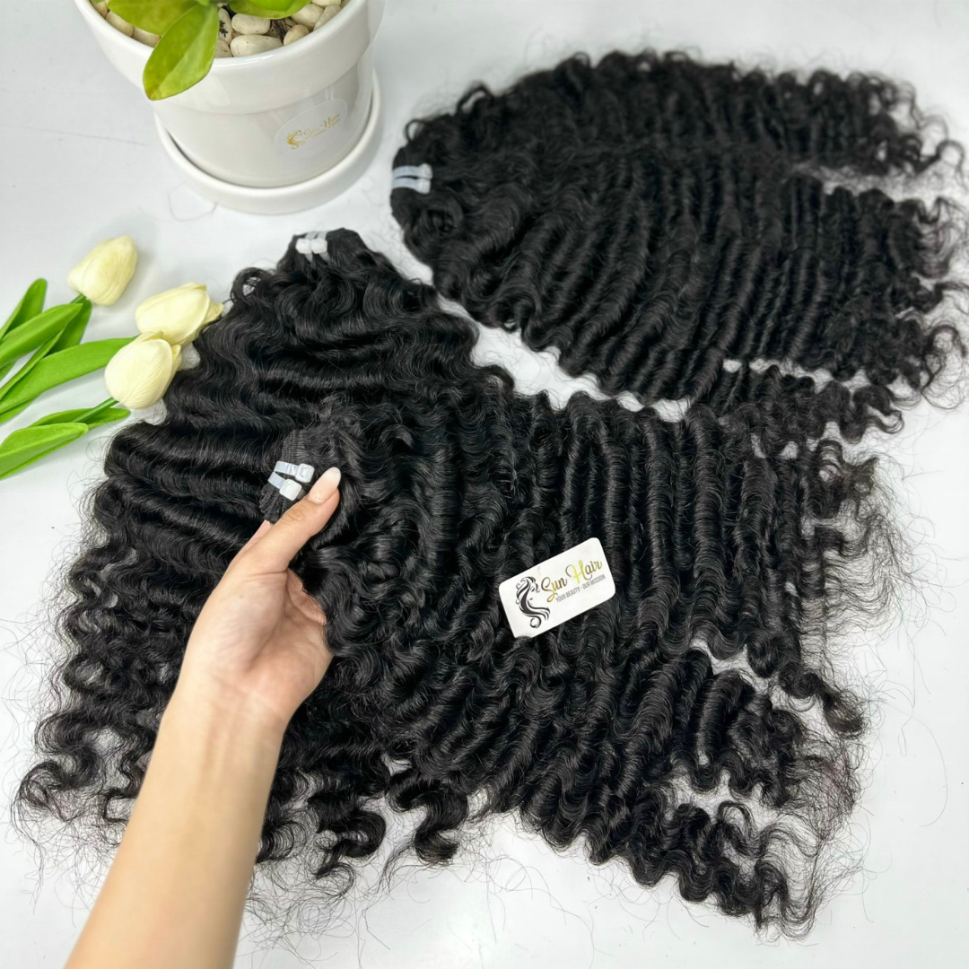 Wholesale Hot Fashionable Burmese Curly Natural Black Raw Unprocessed Cutilcle Aligned Weft Hair 100% Human Hair Extensions