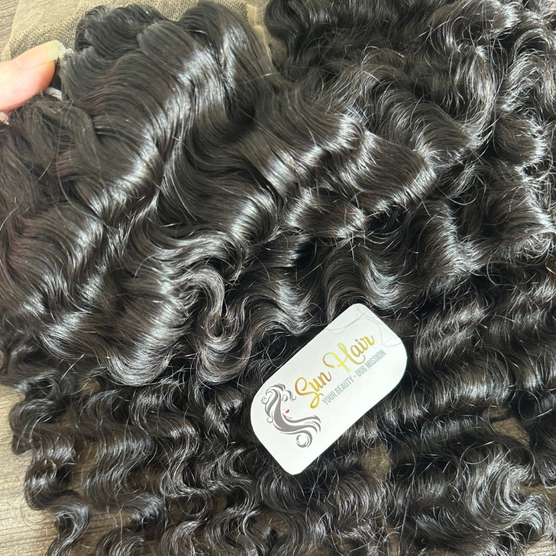 Wholesale Hot Fashionable Burmese Curly Natural Black Raw Unprocessed Cutilcle Aligned Weft Hair 100% Human Hair Extensions