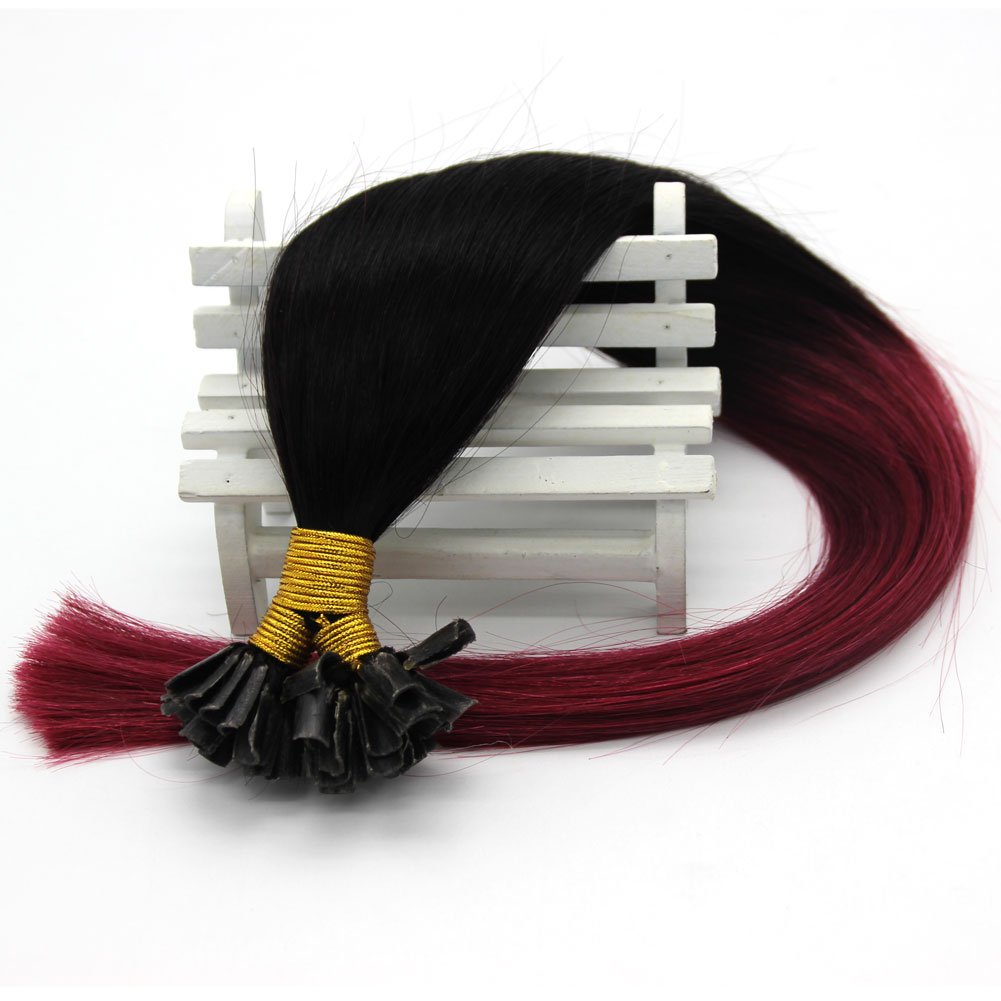 16-22 Inch 1g/s 50strands U Tip Real 9A Remy Human Hair Extensions Nail Tip Keratin Hair Extensions Natural Double 50g Pack