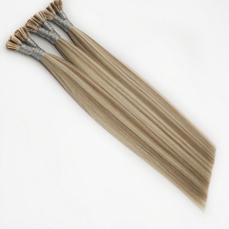 Best Quality Double Drawn Russian Remy Cuticle Aligned Italy Keratin Flat Tip Human Hair Extension Factory