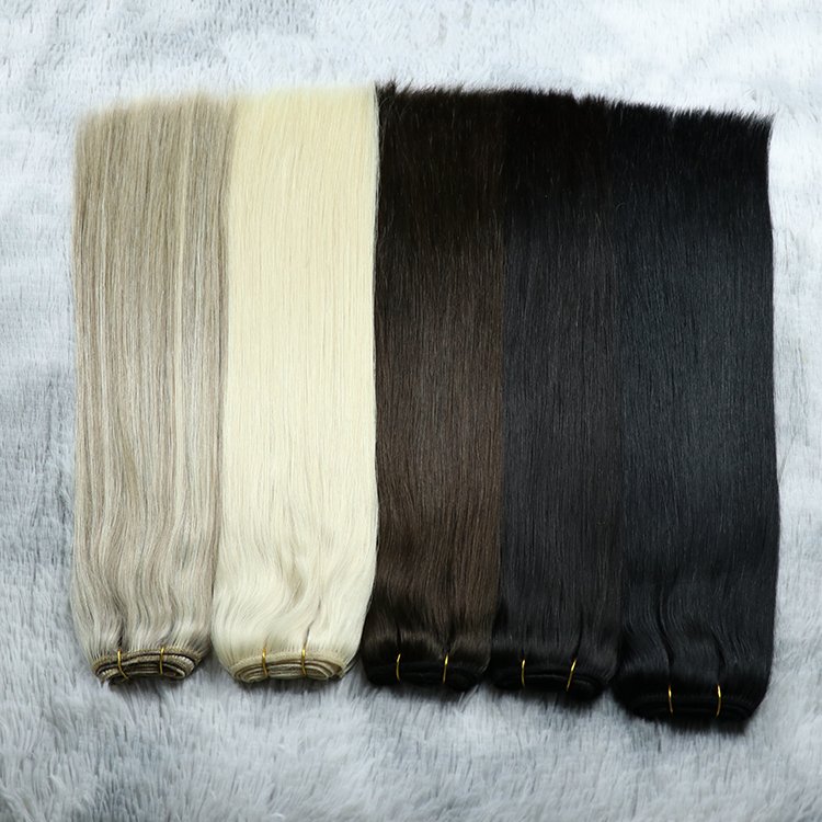 Weft Hair Extensions Brown Sew in Human Hair Extensions remy cuticle Hair Weft 18inch 100g