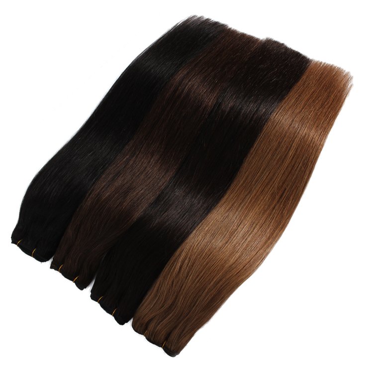 Weft Hair Extensions Brown Sew in Human Hair Extensions remy cuticle Hair Weft 18inch 100g