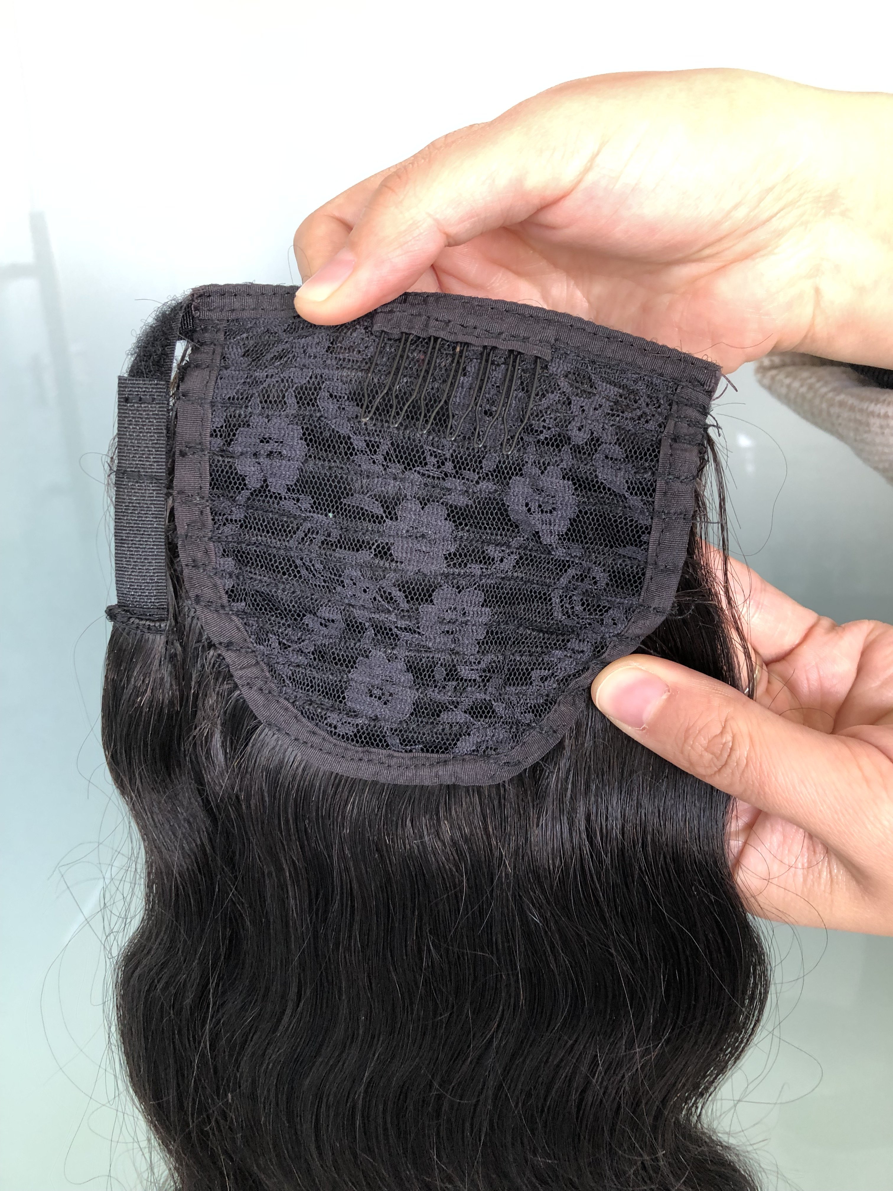 100% unprocessed brazilian remy virgin hair weave human hair drawstring ponytail hair extensions