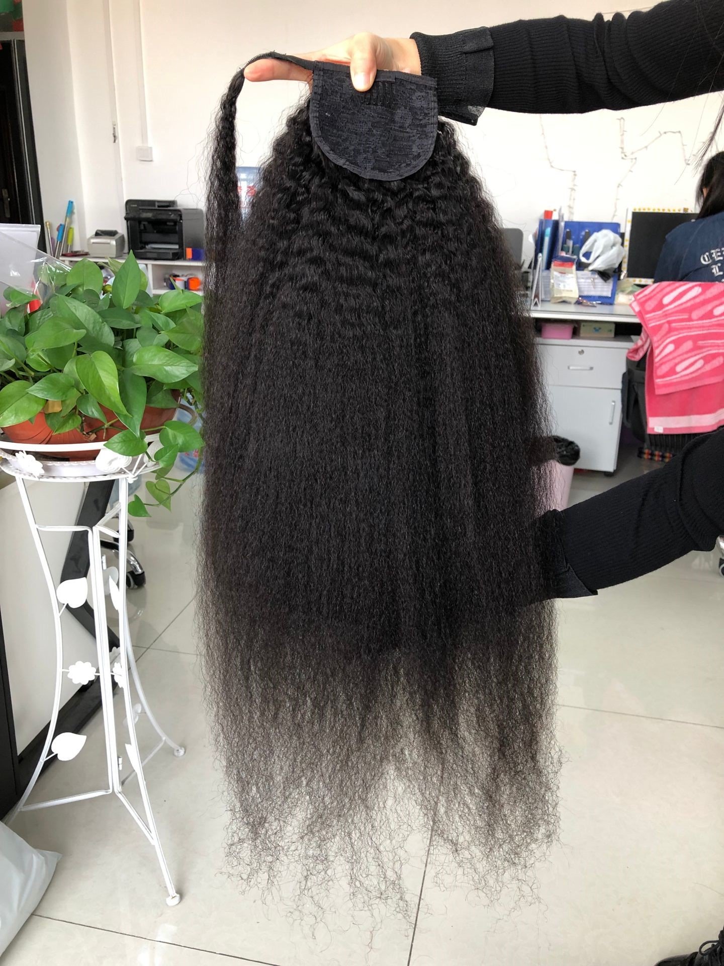 100% unprocessed brazilian remy virgin hair weave human hair drawstring ponytail hair extensions