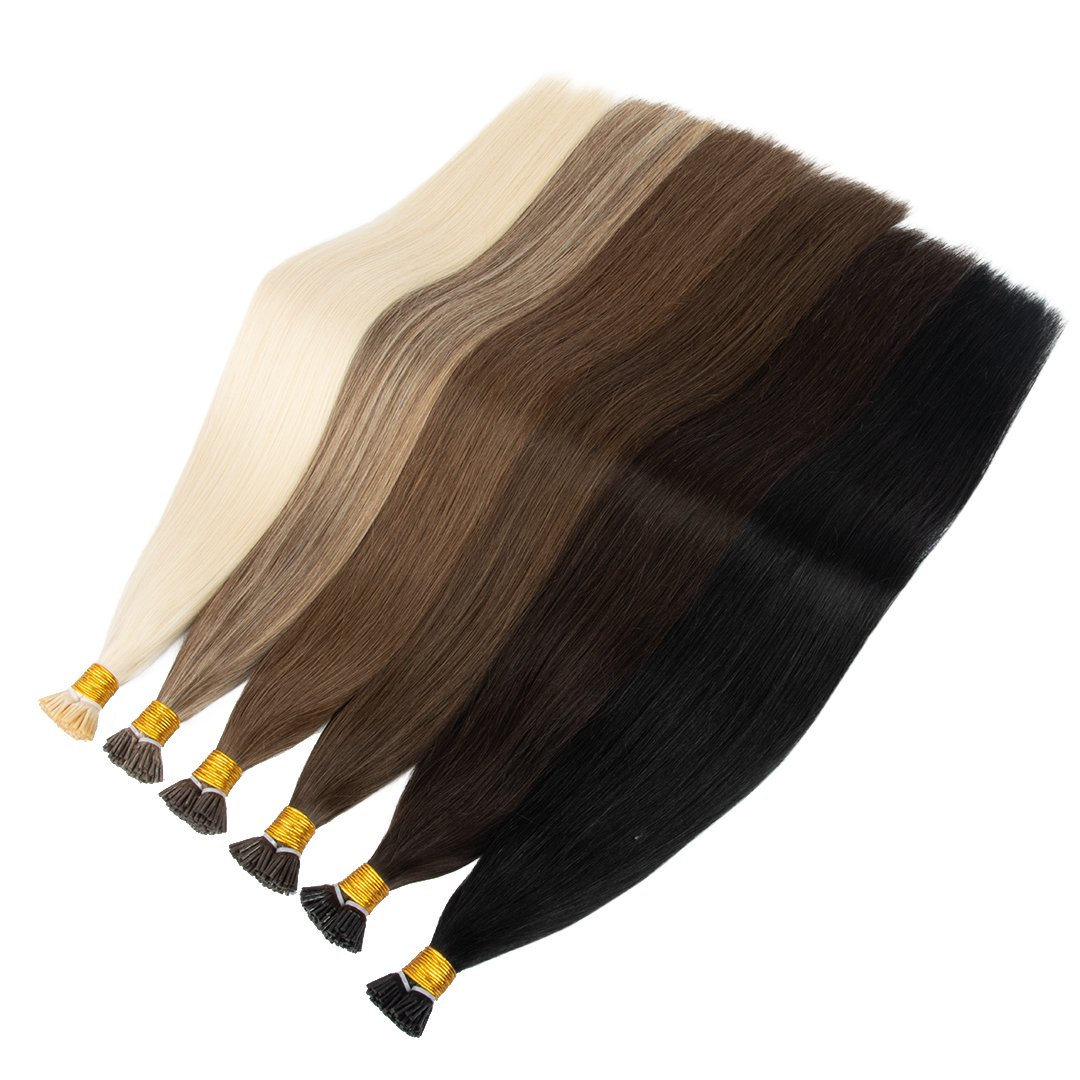 Best Selling Natural Straight Weave Real Human Hair Pre Bonded I-Tip Hair Extensions Cuticle Aligned Indian Human Hair