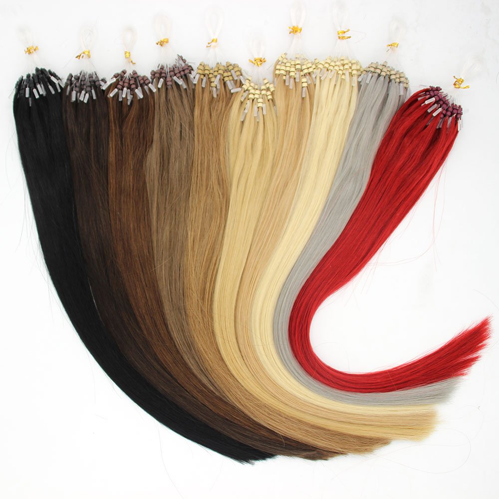 Wholesale 14-24inch 50gs Easy Loop/micro Ring Beads Remy Human Hair Extensions Ombre Hair Straight Cabelo Humano Chinese Hair