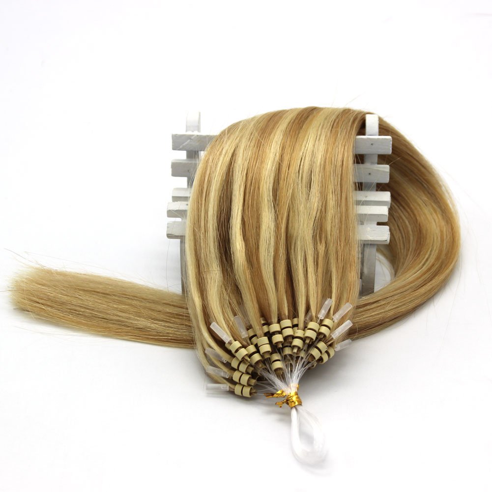 Wholesale 14-24inch 50gs Easy Loop/micro Ring Beads Remy Human Hair Extensions Ombre Hair Straight Cabelo Humano Chinese Hair
