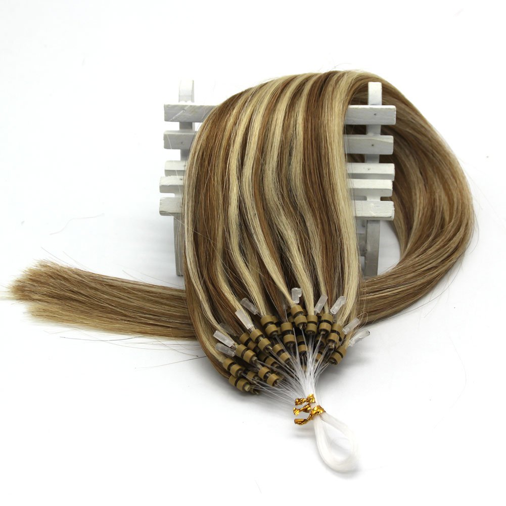 Wholesale 14-24inch 50gs Easy Loop/micro Ring Beads Remy Human Hair Extensions Ombre Hair Straight Cabelo Humano Chinese Hair