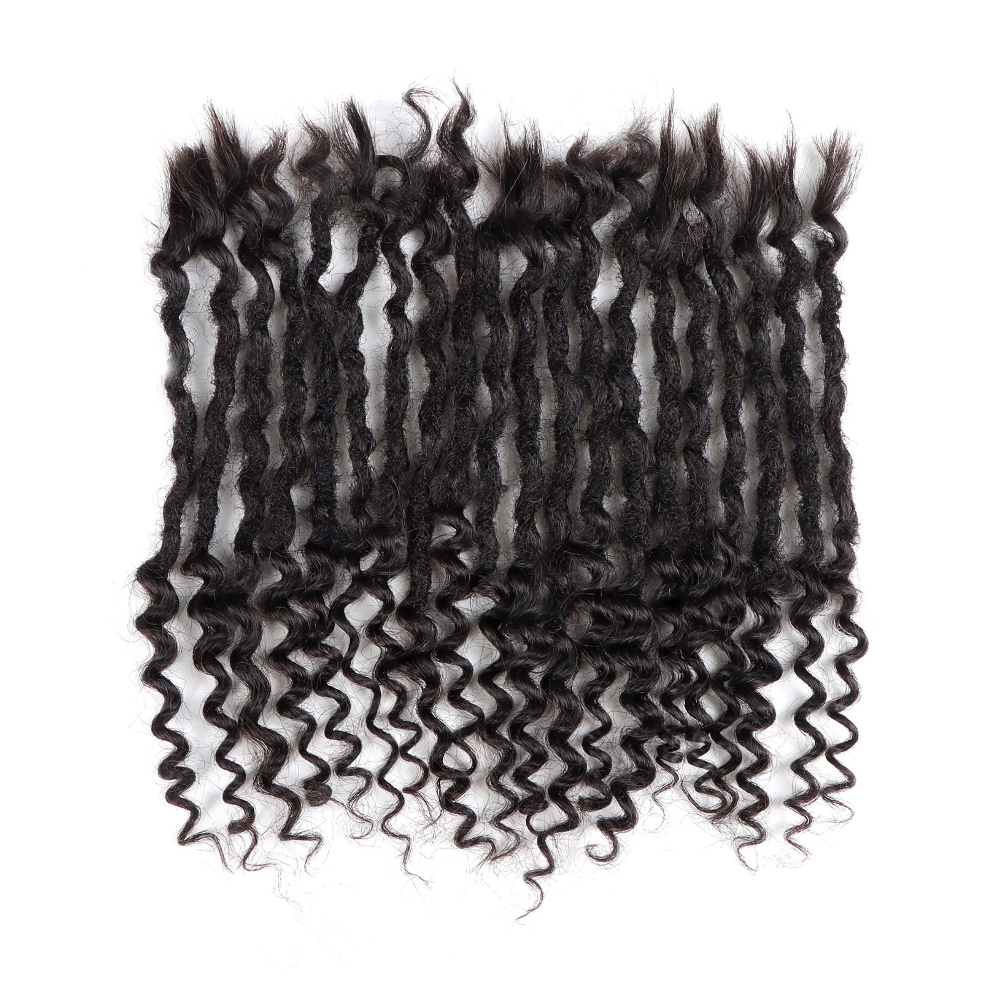 Orientdreads Deep Goddess Locs X-Small Size Handmade Crochet 100% Dreadlocks Extensions Human Hair Locs Extensions 0.4cm