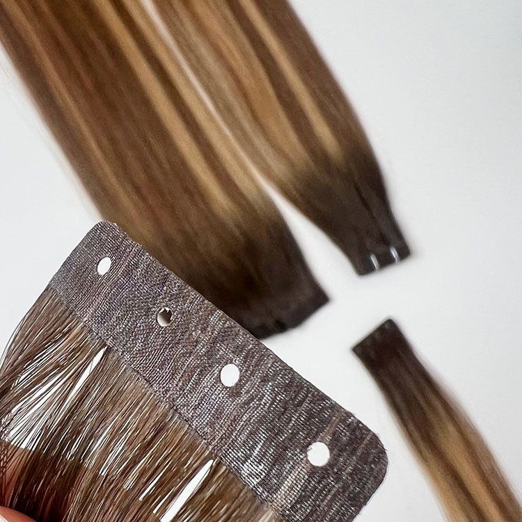 New Trend Double Side Invisible Tape Hair Extension, Luxury Natural Remy Cuticle Tape In Hair Extension With Hole