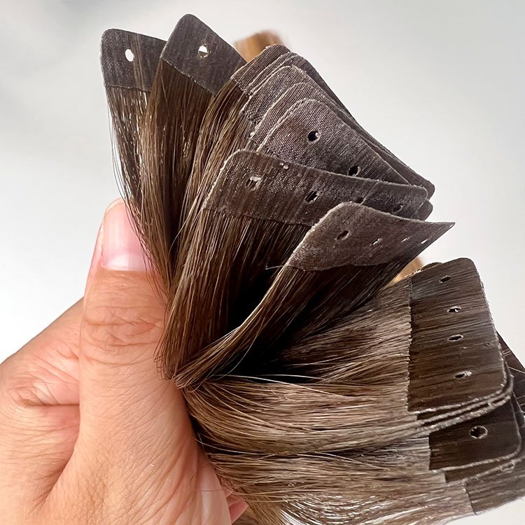 New Trend Double Side Invisible Tape Hair Extension, Luxury Natural Remy Cuticle Tape In Hair Extension With Hole