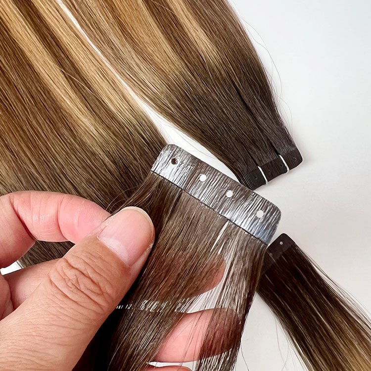 New Trend Double Side Invisible Tape Hair Extension, Luxury Natural Remy Cuticle Tape In Hair Extension With Hole
