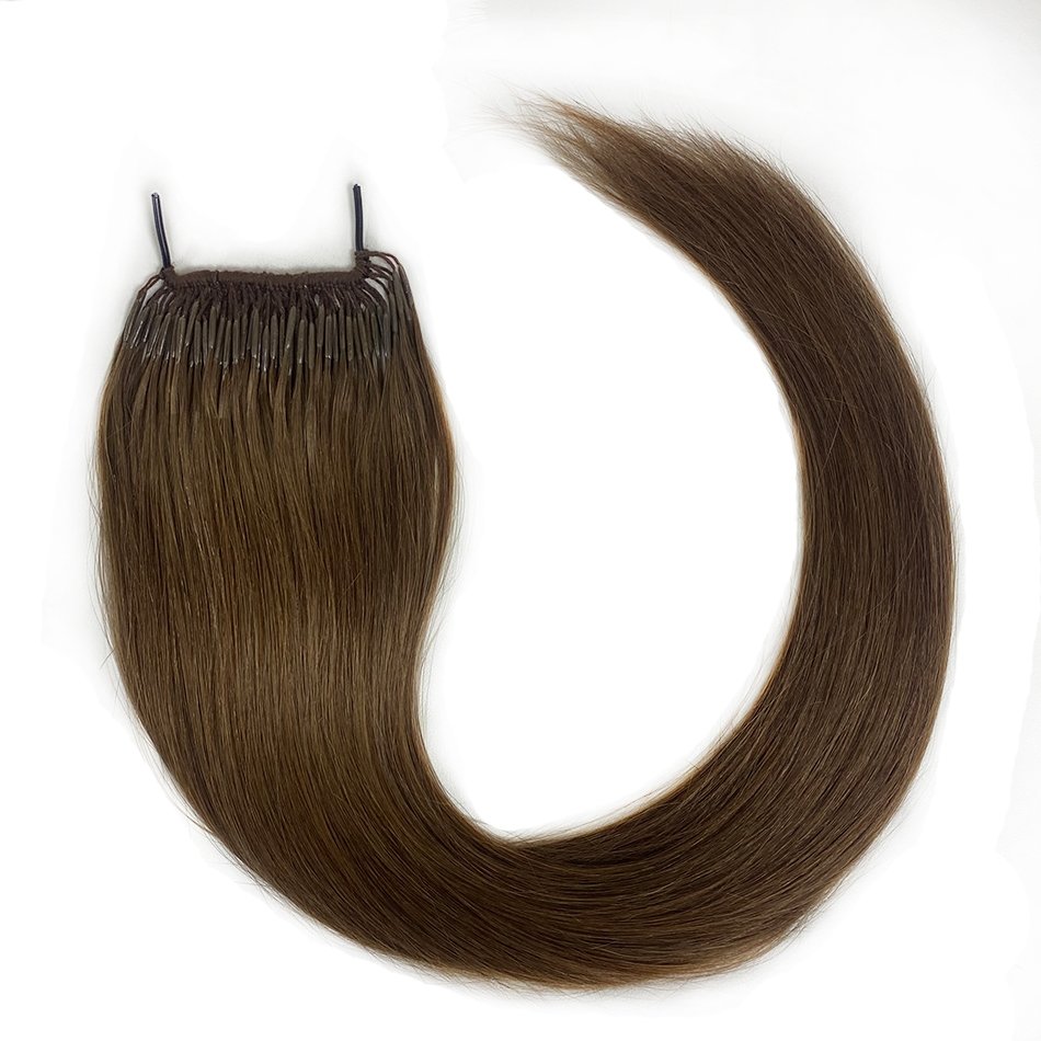 12"-26" Cotton String Twins I-tip Hair Extensions Korea Popular Straight Natural Color Remy Hair Extension Human Hair for Women